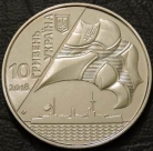 10 гривен 2018 Украина. 100 лет ВМФ Украины. UNC. На фото образец.