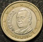 1 евро 1999 Испания. VF-XF. На фото образец.