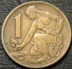 1 крона 1961 Чехословакия. F-XF. На фото образец.