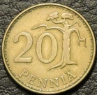 20 пенни 1963 Финляндия. VF-XF. На фото образец.