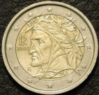 2 евро 2002 Италия. Монеты из обращения. На фото образец.