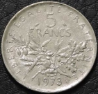 5 франков 1973 Франция. F-XF. На фото образец.
