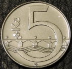 5 крон 2013 Чехия. UNC. На фото образец.