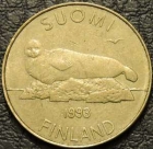 5 марок 1993 Финляндия. Тюлень. VF-XF. На фото образец.