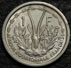 1 франк 1948 Французская Экваториальная Африка. Монета продается в единственном экземпляре, изображенном на фото.