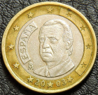 1 евро 2003 Испания. Монета продается в единственном экземпляре, изображенном на фото.