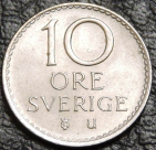10 эре 1973 Швеция. Монета продается в единственном экземпляре, изображенном на фото.