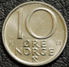 10 эре 1991 Норвегия. UNC. На фото образец.