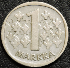 1 марка 1966 Финляндия. Серебро. VF-XF (состояние монет от хорошего до отличного). На фото образец.