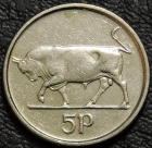 5 пенсов 1994 Ирландия. F-XF. На фото образец.
