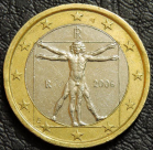 1 евро 2006 Италия. Монета продается в единственном экземпляре, изображенном на фото.