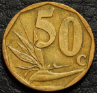 50 центов 2012 ЮАР. Монета продается в единственном экземпляре, изображенном на фото.