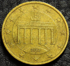 50 евроцентов 2002 F Германия. Монета продается в единственном экземпляре, изображенном на фото.