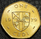 1 седи 1979 Гана. Монета продается в единственном экземпляре, изображенном на фото.