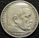 5 рейхсмарок 1939 B Германия. Третий рейх. Серебро. Монета продается в единственном экземпляре, изображенном на фото.