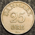 25 эре 1955 Дания. Монета продается в единственном экземпляре, изображенном на фото.