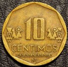 10 сентимо 2014 Перу. Монета продается в единственном экземпляре, изображенном на фото.