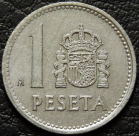 1 песета 1988 Испания. Монета продается в единственном экземпляре, изображенном на фото.