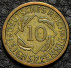 10 рейхспфеннигов 1925 A Германия. Монета продается в единственном экземпляре, изображенном на фото.