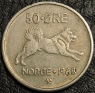 50 эре 1968 Норвегия. Монета продается в единственном экземпляре, изображенном на фото.