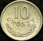 10 грошей 1974 Польша. Монета продается в единственном экземпляре, изображенном на фото.
