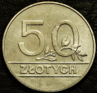 50 злотых 1990 Польша. Монета продается в единственном экземпляре, изображенном на фото.