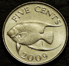 5 центов 2009 Бермуды. Монета продается в единственном экземпляре, изображенном на фото.