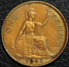1 пенни 1945 Великобритания. Монета продается в единственном экземпляре, изображенном на фото.
