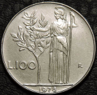 100 лир 1978 Италия. Монета продается в единственном экземпляре, изображенном на фото.