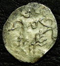 Денга Тверь 1426-1435. Борис Александрович. ГП2 7057. Охота на медведя. Монета продается в единственном экземпляре, изображенном на фото.