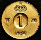 1 эре 1963 Швеция. VF-XF (состояние монет от хорошего до отличного). На фото образец.