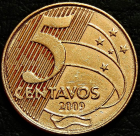 5 сентаво 2009 Бразилия. Монета продается в единственном экземпляре, изображенном на фото.