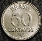 50 сентаво 1988 Бразилия. UNC. На фото образец.