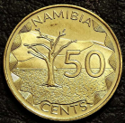 50 центов 2025 Намибия. Монета продается в единственном экземпляре, изображенном на фото.