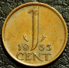 1 цент 1965 Нидерланды. Монета продается в единственном экземпляре, изображенном на фото.