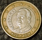 1 евро 2000 Испания. F-XF. На фото образец.