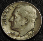 10 центов 1980 D США. Монета продается в единственном экземпляре, изображенном на фото.