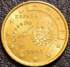 10 евроцентов 2003 Испания. Монета продается в единственном экземпляре, изображенном на фото.