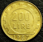 200 лир 1987 Италия. Монета продается в единственном экземпляре, изображенном на фото.