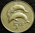 5 крон 2008 Исландия. VF-XF (состояние монет от хорошего до отличного). На фото образец.