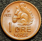 1 эре 1972 Норвегия. Монета продается в единственном экземпляре, изображенном на фото.