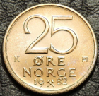 25 эре 1982 Норвегия. Монета продается в единственном экземпляре, изображенном на фото.