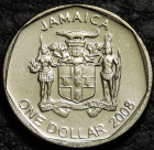 1 доллар 2008 Ямайка. Новый тип. VF-XF (состояние монет от хорошего до отличного). На фото образец.