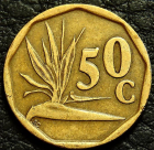 50 центов 1993 ЮАР. Монета продается в единственном экземпляре, изображенном на фото.