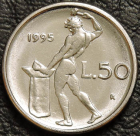 50 лир 1995 Италия. UNC. На фото образец.