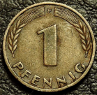1 пфенниг 1949 F ФРГ Германия. Монета продается в единственном экземпляре, изображенном на фото.