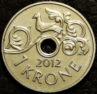 1 крона 2012 Норвегия. Монета продается в единственном экземпляре, изображенном на фото.