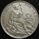 1 соль 1931 Перу. Серебро. Монета продается в единственном экземпляре, изображенном на фото.