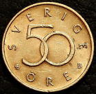 50 эре 1999 Швеция. Монета продается в единственном экземпляре, изображенном на фото.