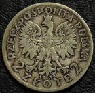 2 злотых 1932 Польша. Серебро. Монета продается в единственном экземпляре, изображенном на фото.